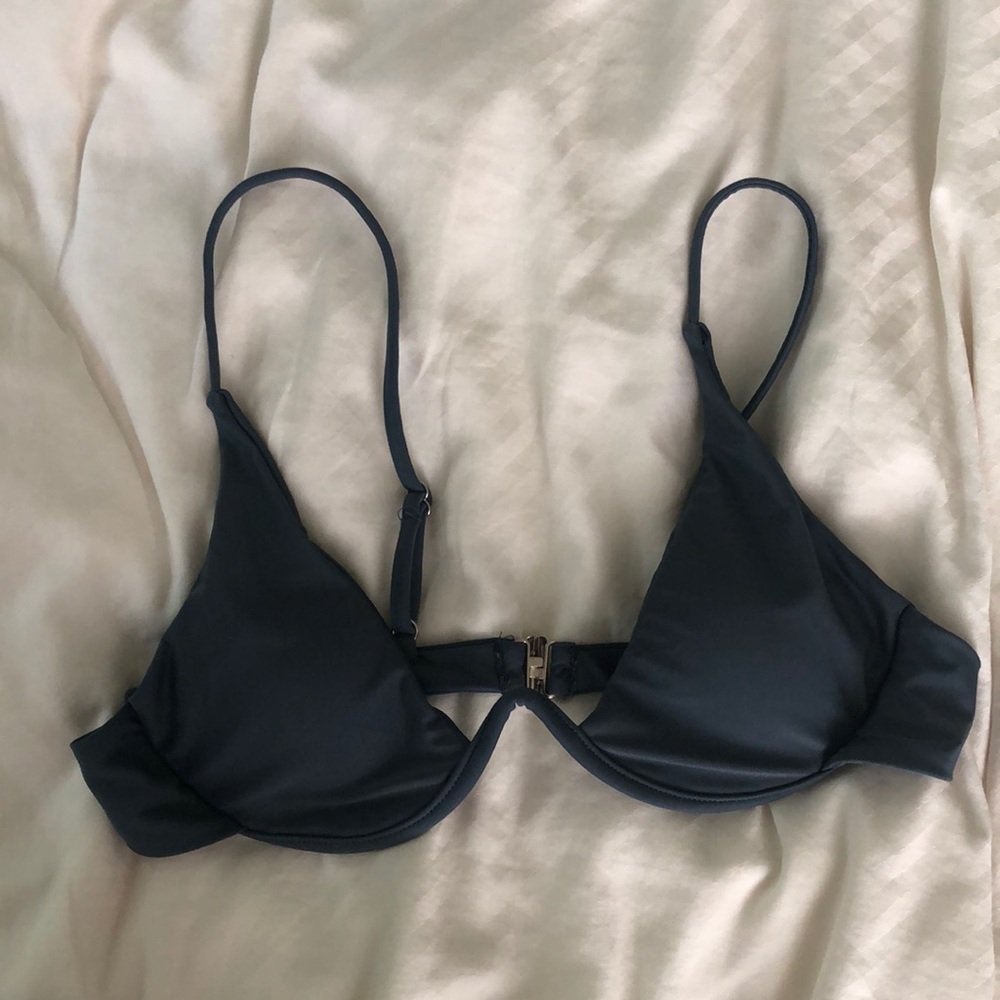 Grey Underwire Bikini Top